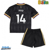 Aston Villa Pau Torres #14 Bortedraktsett Barn 2026-27 Kortermet (+ Korte bukser)